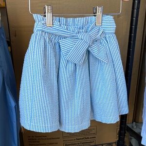 Adorable Blue Striped Kids Skirt